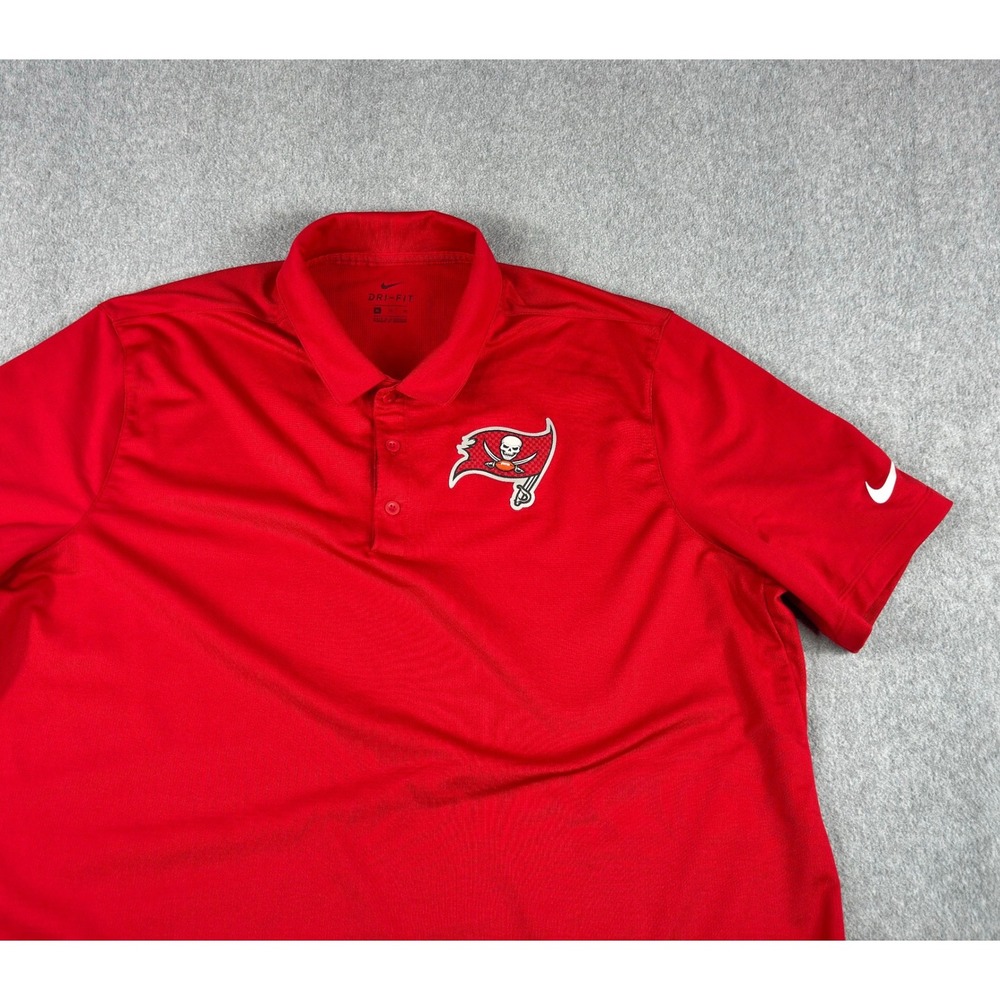 Tampa Bay Buccaneers Nike Dri-Fit Polo Shirt Mens XL Red Thermal